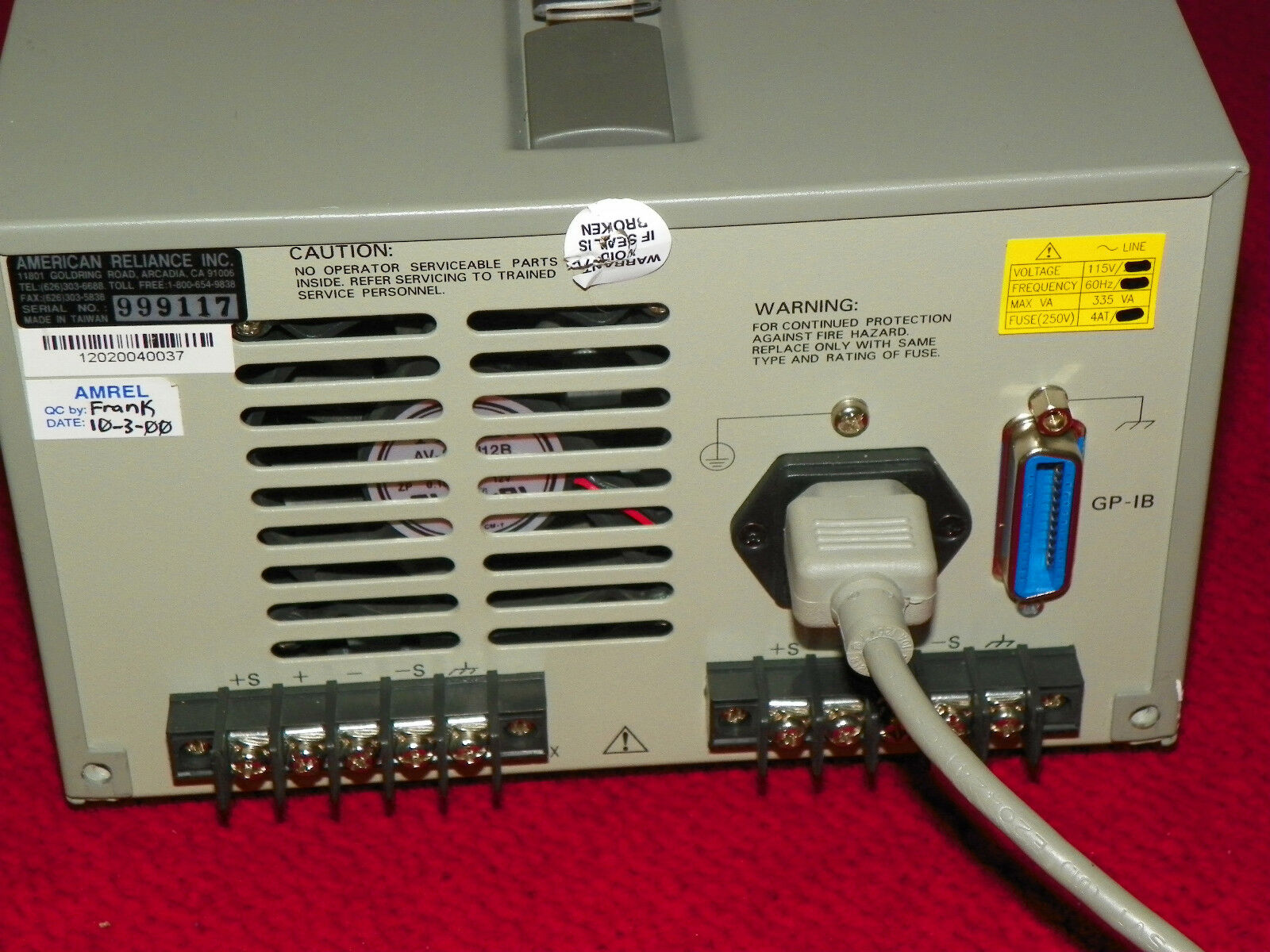 Amrel PPS 18-4D Dual Output Programmable DC Power Supply Amrel PPS 18-4D Dual Output Programmable DC Power Supply